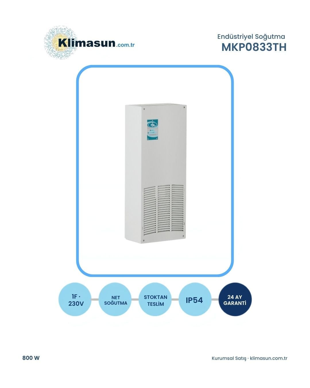 MKS Clima MKP0833TH Pano Tipi Klima 800 W (Panel Montaj)