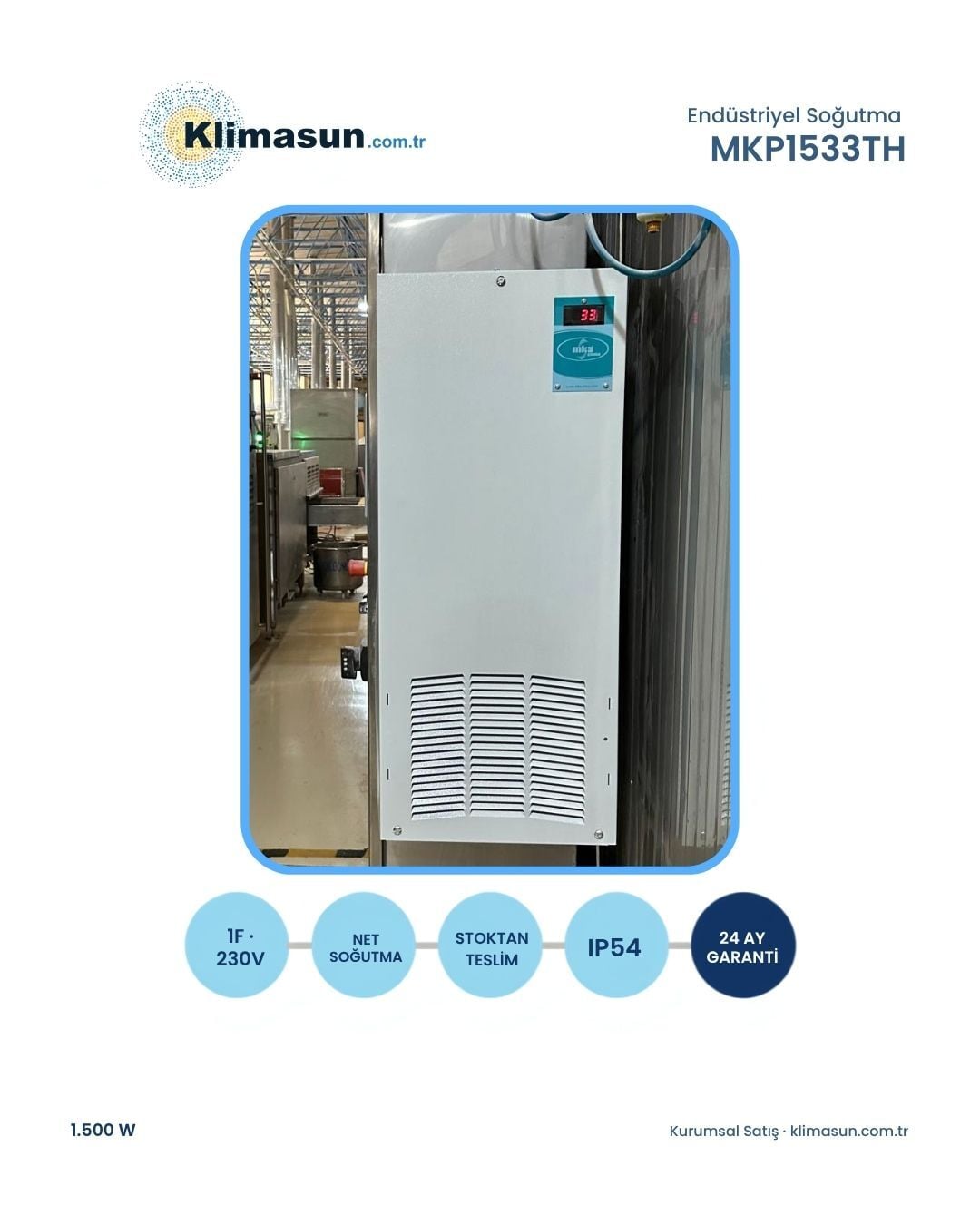 MKS Clima MKP1533TH Pano Tipi Klima 1.570 W (Panel Montaj)