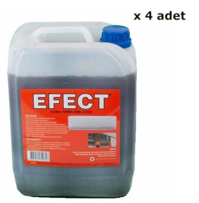 Efect Klima Temizleme Kimyasal Sıvısı 5lt (Konsantre) x 4 adet